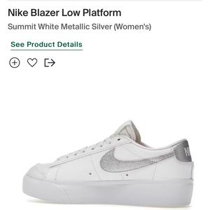 Nike Blazer Low Platform Silver Metallic